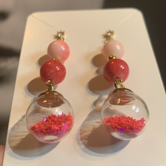 18k Gold Plated Stud Earrings handcrafted Drop pierced Dangle Pierced Earrings - Picture 6 of 17